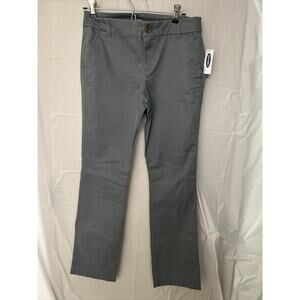 Old Navy Khakis Size 4 Womens Pants Gray Bootcut Stretch Pockets NWT